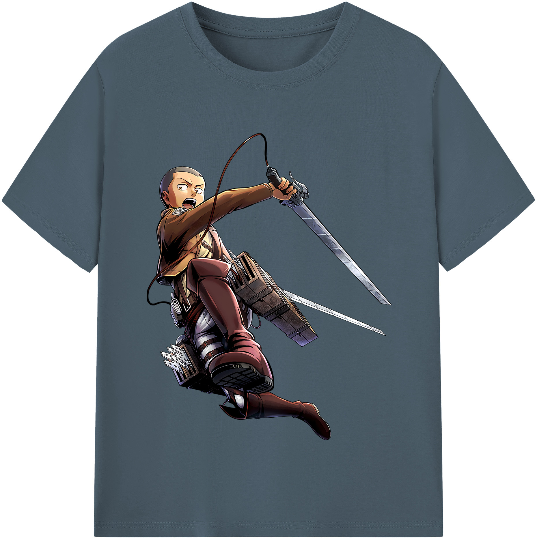 （画像用） 進撃の巨人 コニー·スプリンガー Attack on Titan Connie Springer 綿100％半袖Tシャツ（フロントプリント）